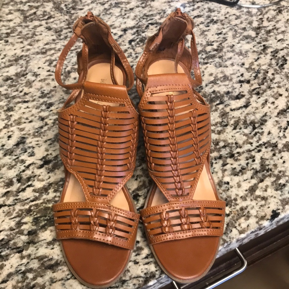Merona strappy wedge heel